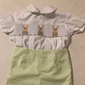 Easter time Smocked Bunny Jumper